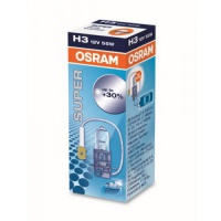 Автолампа галогенная OSRAM H3 SUPER +30% 12V 55W (2шт.)