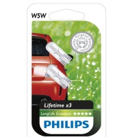 Автолампа галогенная PHILIPS T10 W5W LONGLIFE ECOVISION 12V 5W (2шт.)